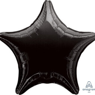 black foil star balloon
