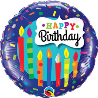 candles and confetti balloon