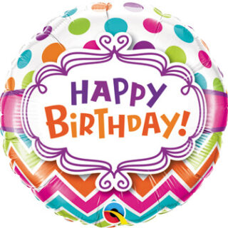 Birthday Balloons - Chevron Dots