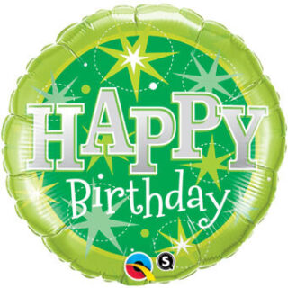 green birthday balloon