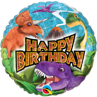 happy birthday dinosaurs balloon
