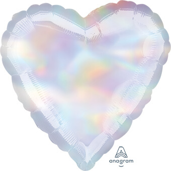 iridescent heart balloon