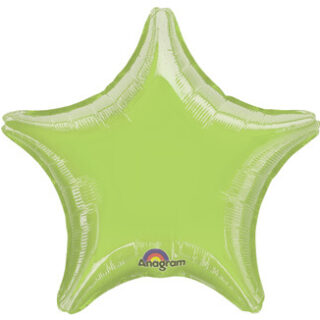 lime green foil star balloon