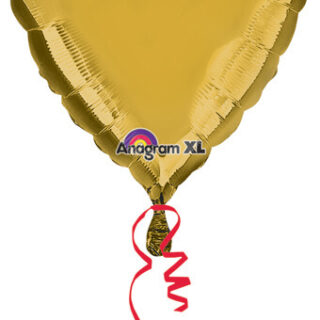 metallic gold heart balloon