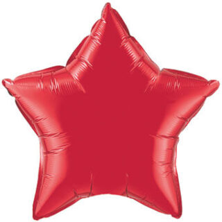 ruby red foil star balloon