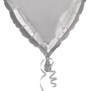 silver foil heart balloon