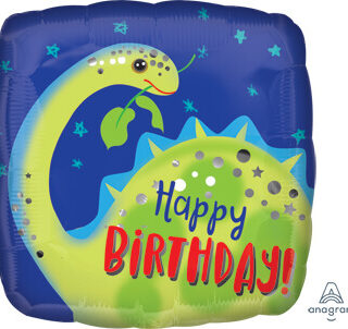 happy birthday dinosaur balloon