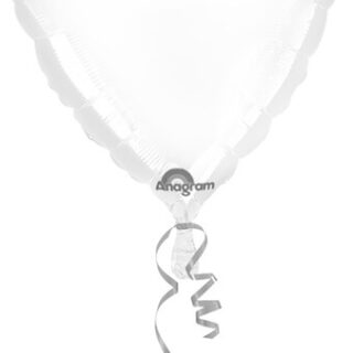 white anagram heart balloon