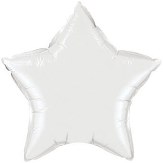 white foil star balloon