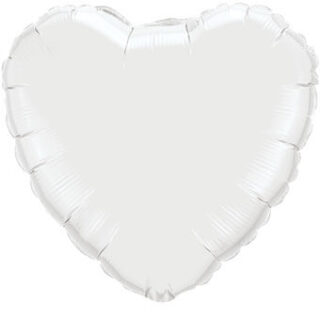 white foil heart balloon