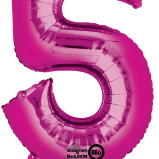 pink five balloon