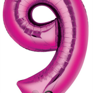 pink nine balloon