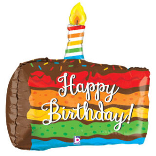 chocolate rainbow cake balloon