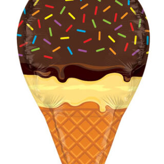 chocolate ice cream cone balloon