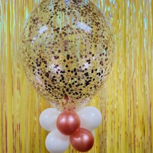 Confetti Balloon Centerpiece Rose Gold