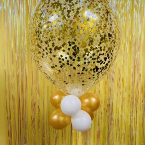 Confetti Balloon Gold Centerpiece