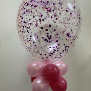 Confetti Balloon Centerpiece Pink
