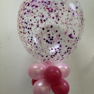 Confetti Balloon Centerpiece Pink