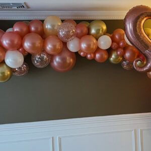 Rose Gold Chrome Gold pearl white Balloon Garland