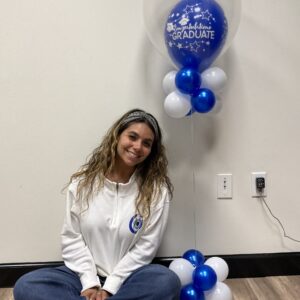 Grad centerpiece blue