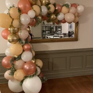 Dusty Rose Garland with Eucalyptus Greenery