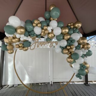 Willow Green Gold white 14ft Garland