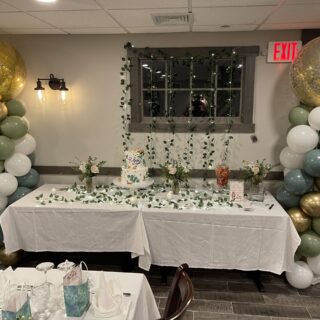 Willow Green Gold Balloon Column $85 each