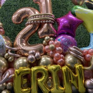 21st birthday display with name