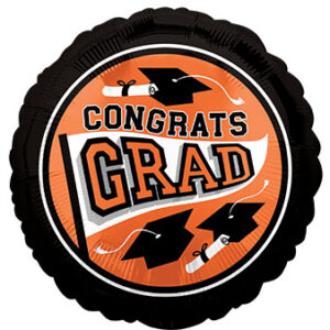 Graduation Mylar Orange