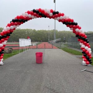 Graduation Arch 35ft red black white