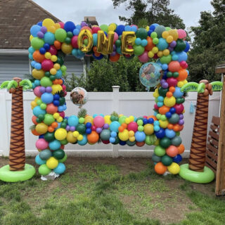 Luau Tropical Photo Balloon Arch