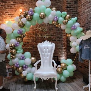 Beautiful pastel color mix Garland on hoop!!
