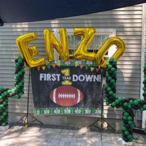 Touchdown Party! Field Goal posts with name!