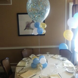 Lite blue confetti centerpiece special