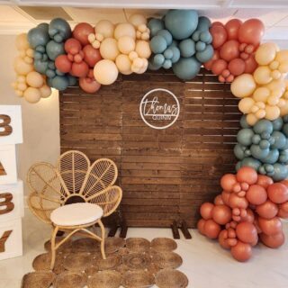 Rustic Themed Balloon Garland