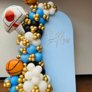 Sports Garland with Blue backdrop wall