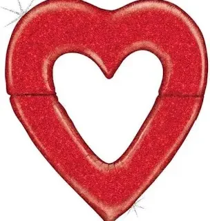 Jumbo red holographic heart