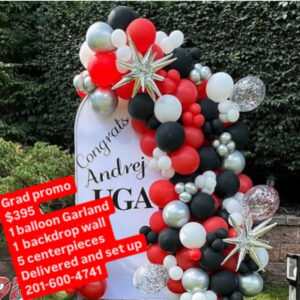 Graduation promo with 5 centerpieces