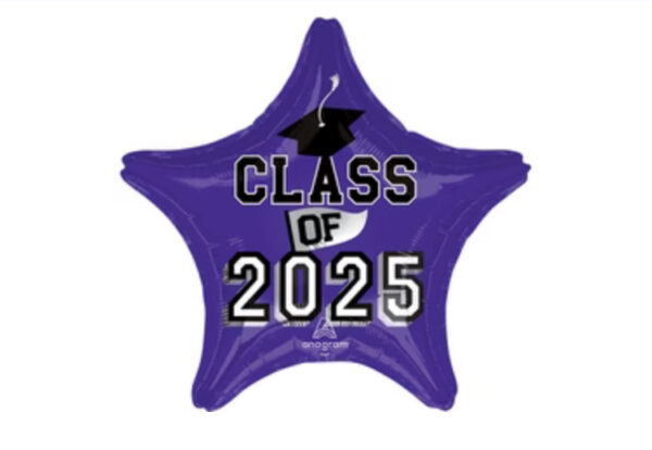 Class of 2025 purple star helium filled