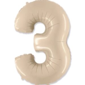 Cream #3 balloon 34”